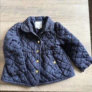 2T girls Janie and Jack Quilted Navy jacket